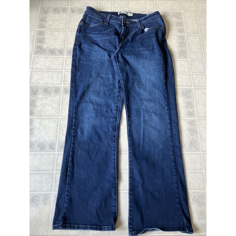 Levi's Womens Blue Curvy Bootcut 529 Jeans Sz 12 Dark Wash 9 3/4" leg opening